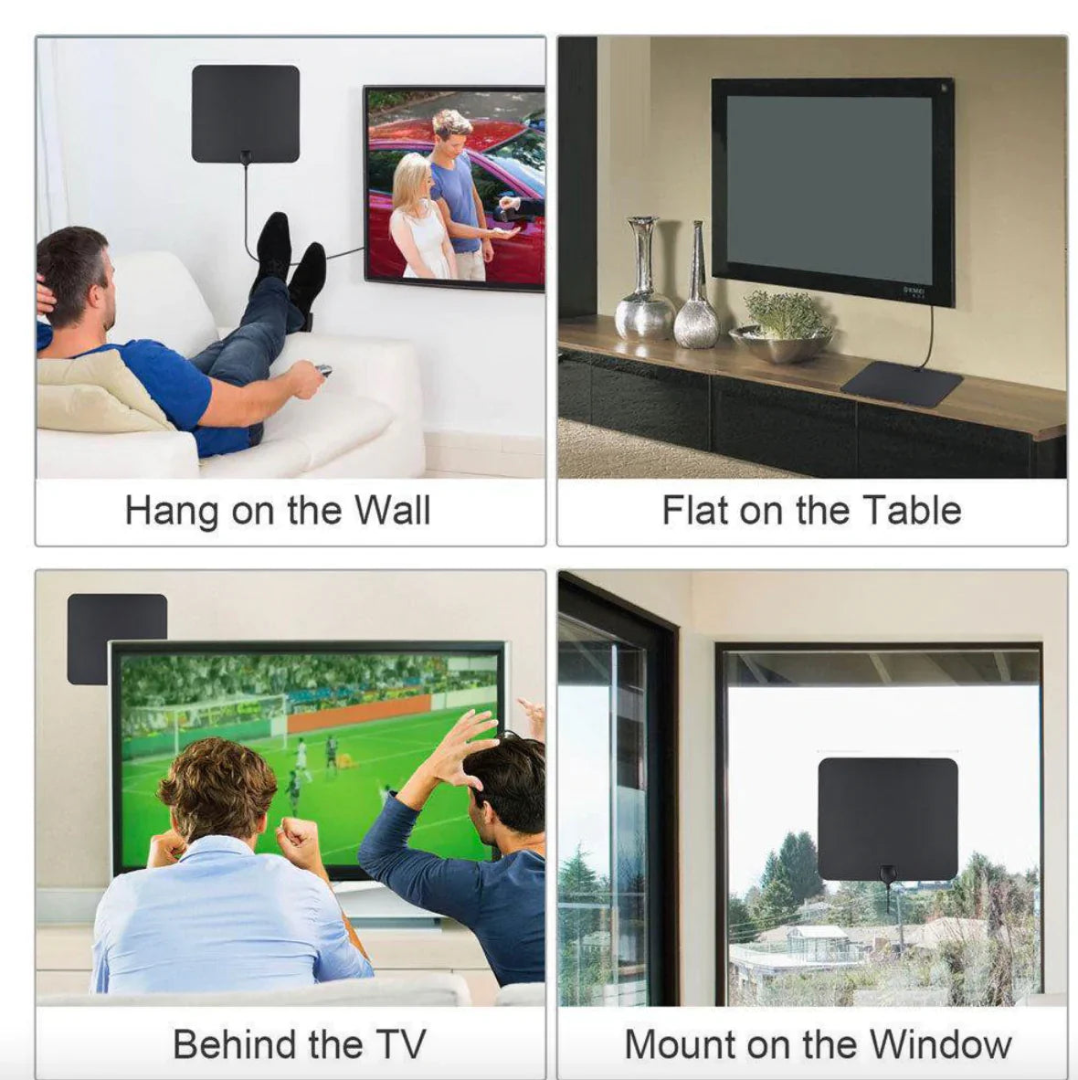 300 Miles Indoor Digital Amplified HDTV Antenna W/ Signa...