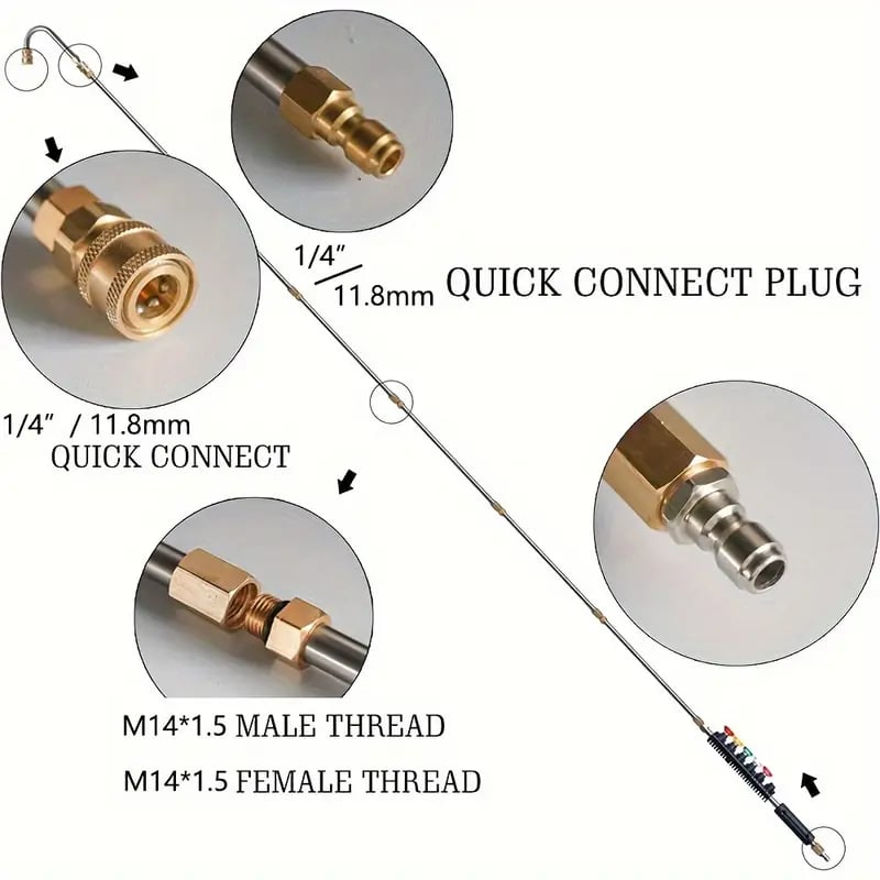 4000 PSI Telescoping High Pressure Washer Wand Set for G...