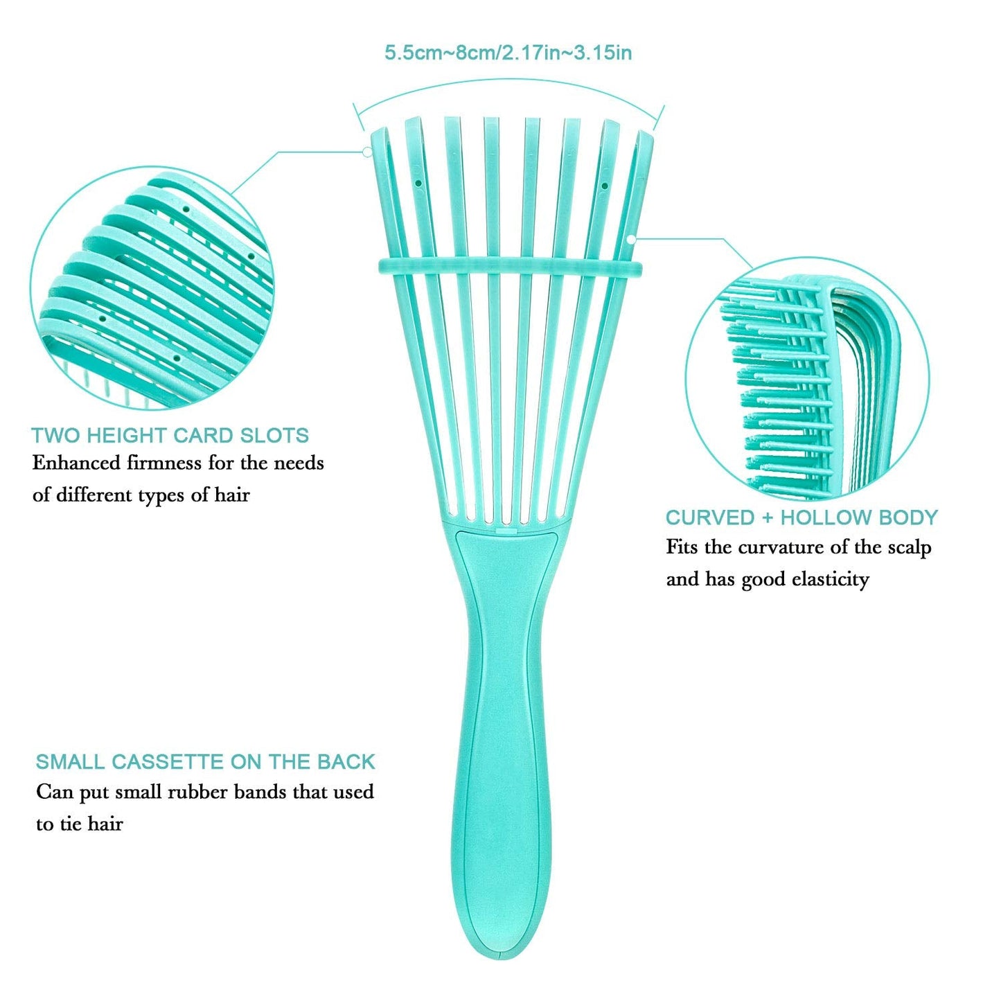 2 Pieces Detangling Brush for Afro America African Hair...