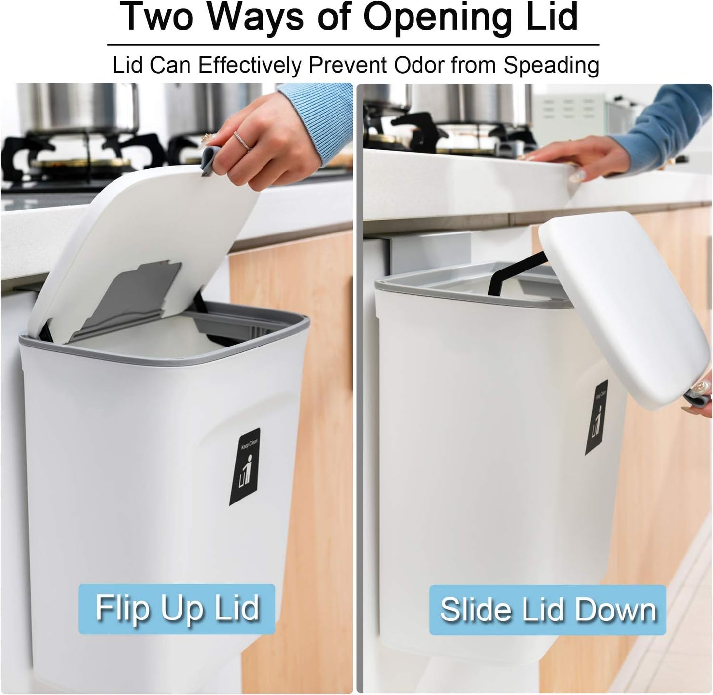 2.4 Gallon Kitchen Compost Bin For Counter Top Or Under...