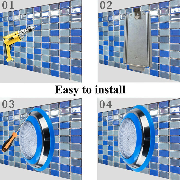 15W LED Stainless Steel Wall-Mounted Pool Light Landscap...