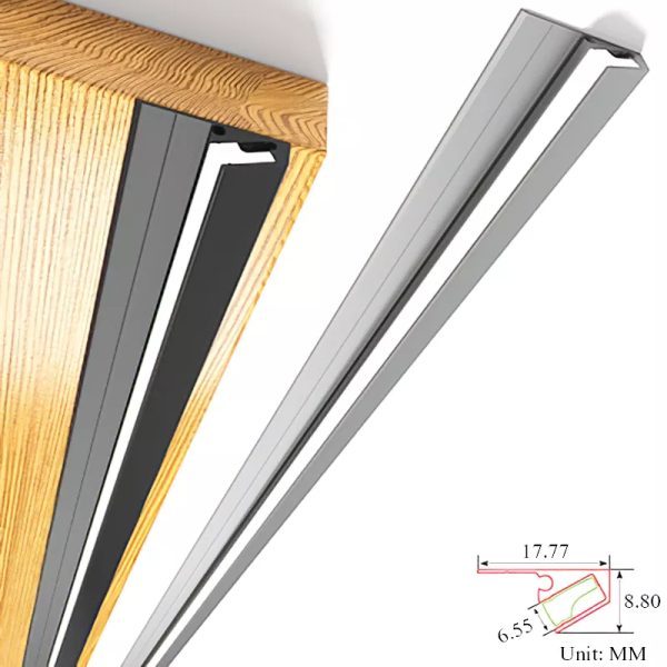 45 Degree LED Under Cabinet Lighting Bars Invisible Ultr...