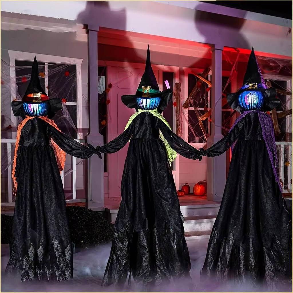 3PCS Indoor And Outdoor Halloween Decorations - Sound Ac...