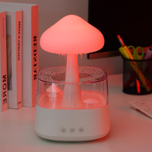 2-in-1 Desk Light Humidifier Rain Cloud Aromatherapy Ess...