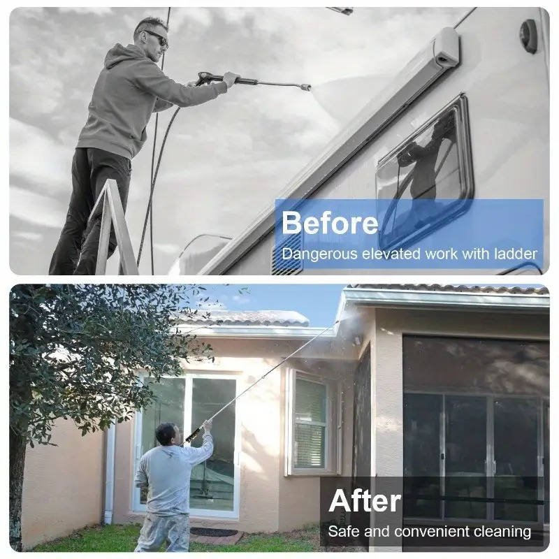 4000 PSI Telescoping High Pressure Power Washer Extensio...