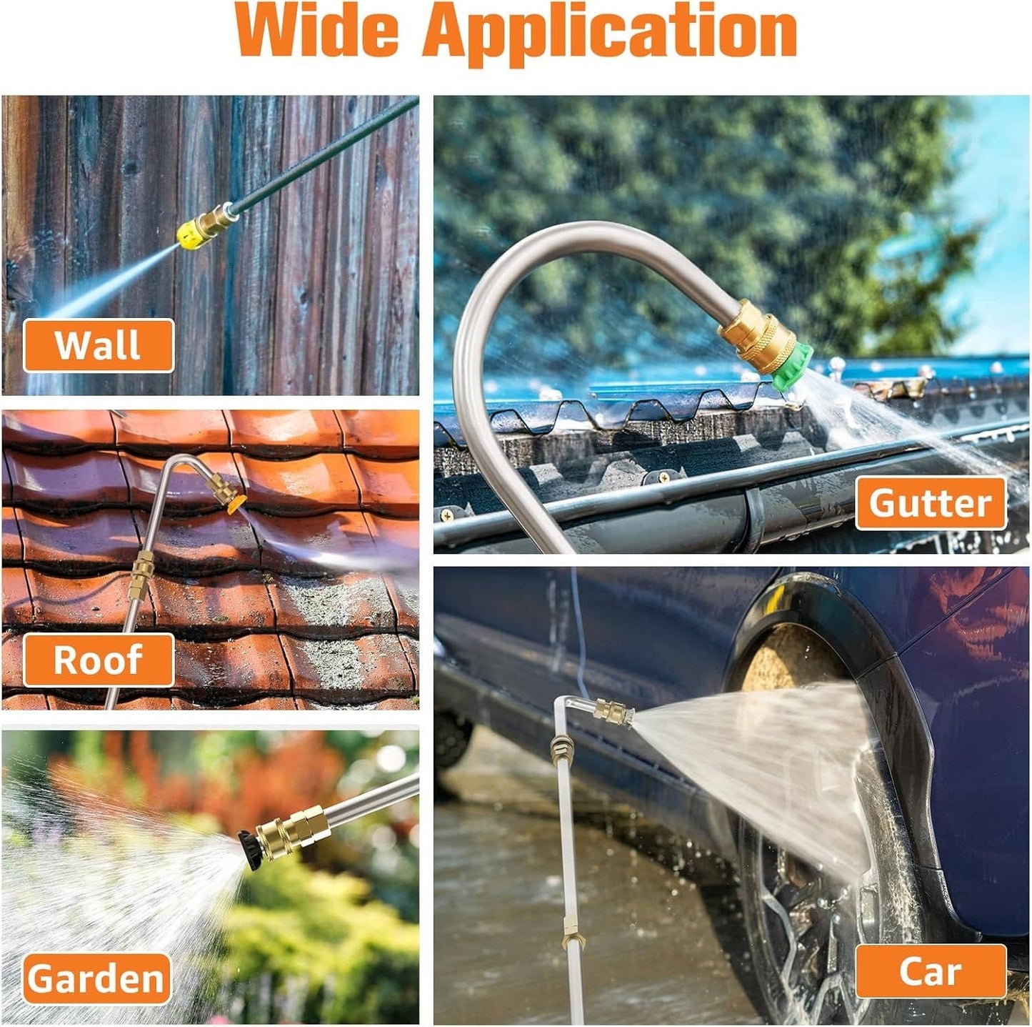 4000 PSI Telescoping High Pressure Power Washer Extensio...