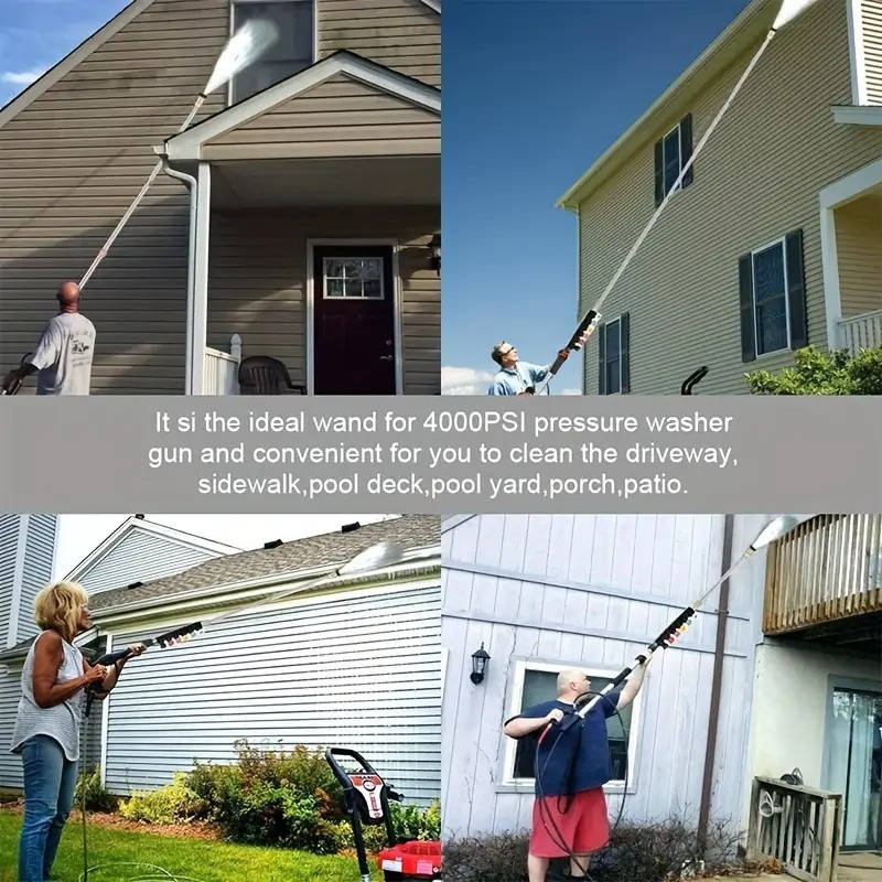4000 PSI Telescoping High Pressure Power Washer Extensio...