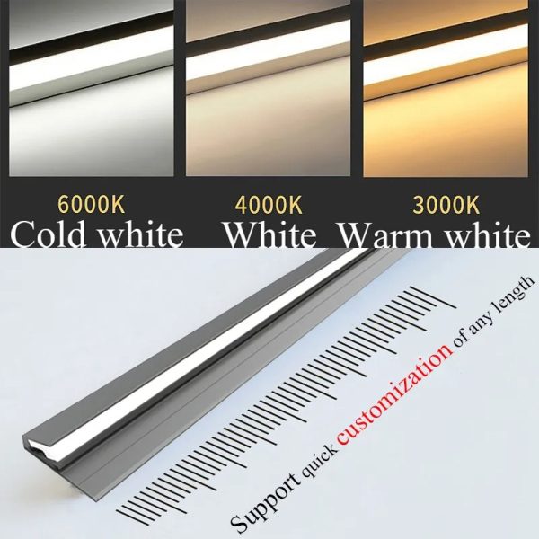45 Degree LED Under Cabinet Lighting Bars Invisible Ultr...