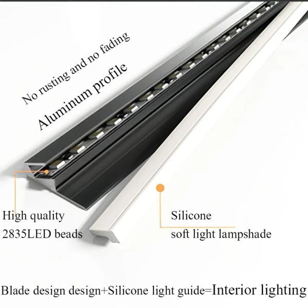 45 Degree LED Under Cabinet Lighting Bars Invisible Ultr...