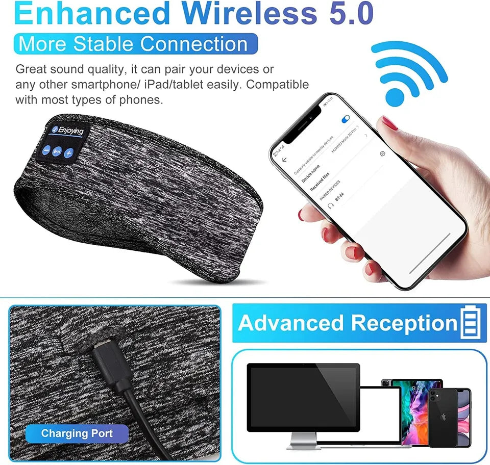 2-in-1 Wireless Sleeping Headphones, Sports Headband, fo...