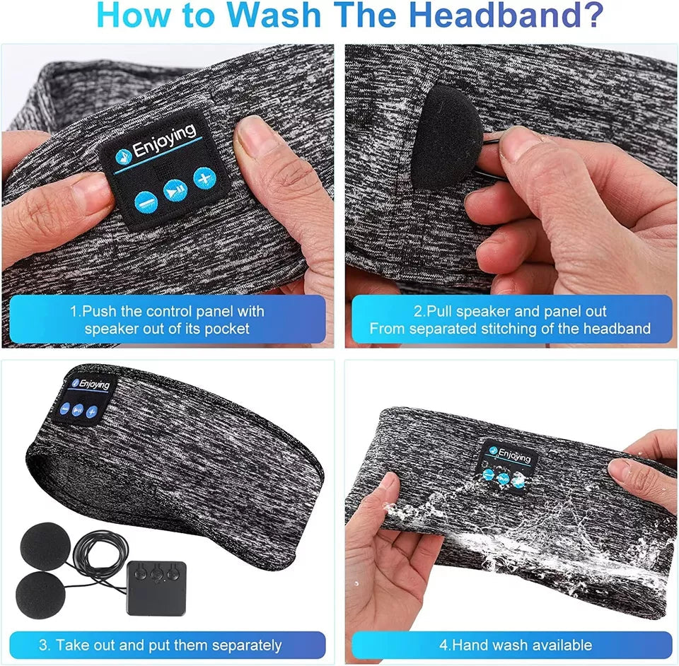 2-in-1 Wireless Sleeping Headphones, Sports Headband, fo...